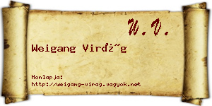 Weigang Virág névjegykártya