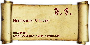 Weigang Virág névjegykártya